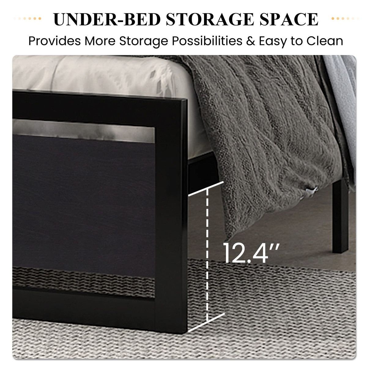 Queen Size Bed Frame with Headboard O4255