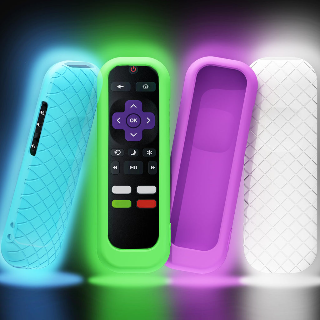 Silicone Remote Cover, 2-Pack, Glow in the Dark, Blue/Purple K76848