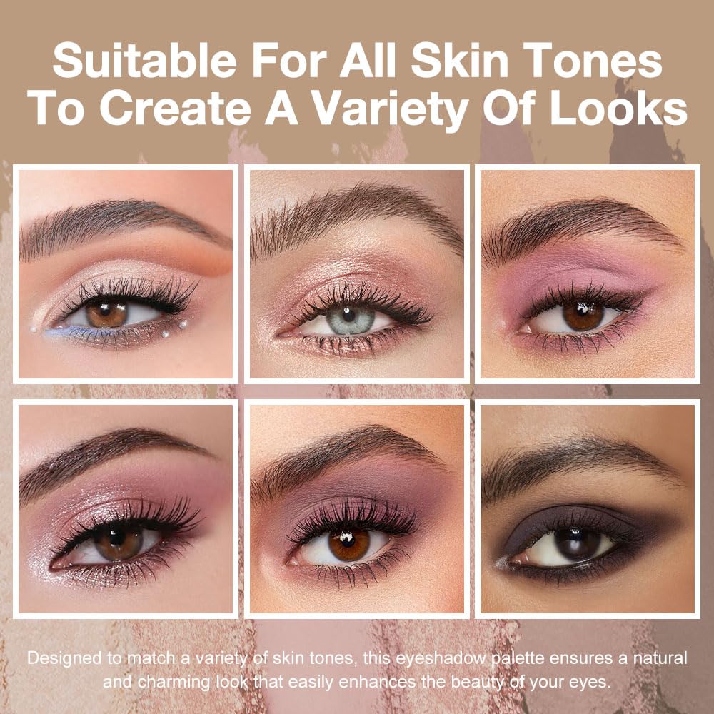 6 Colors Shimmer Matte High Pigment Eyeshadow Palette with Mirror Q30260