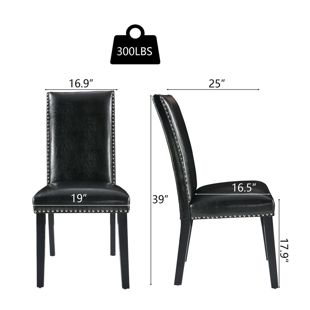 Set of 2 Faux Leather Upholstered Dining Chairs Y731814