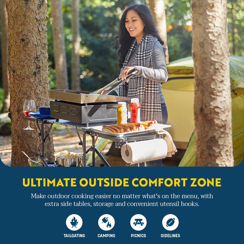 Portable Folding Cook Station with Heat Resistant Tabletop N7700