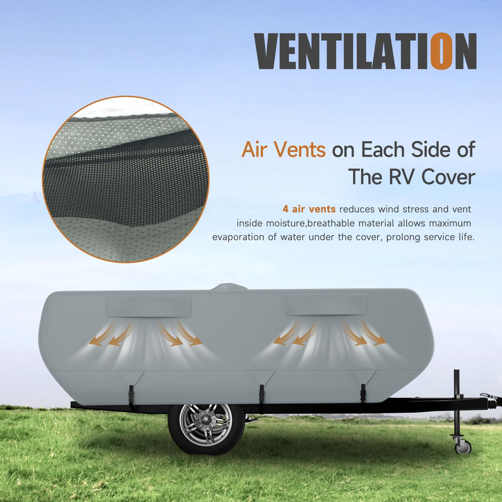 14' ~ 16' 7 Layers Waterproof Pop-up Camper Cover O805896