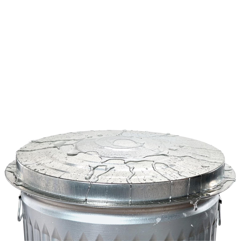 31 Gallon Galvanized Steel Storage Can with Lid J41351