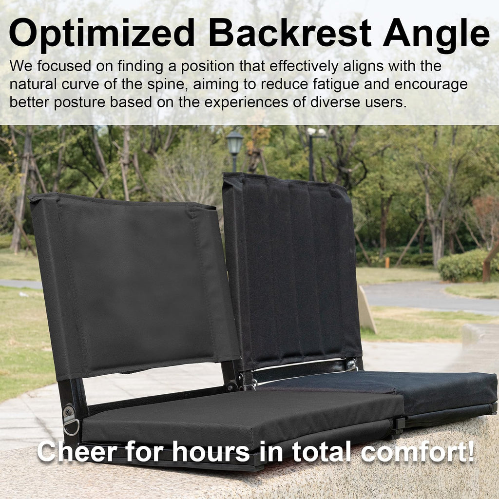 Folding Bleacher Seat with Back Support and Cushion S8992