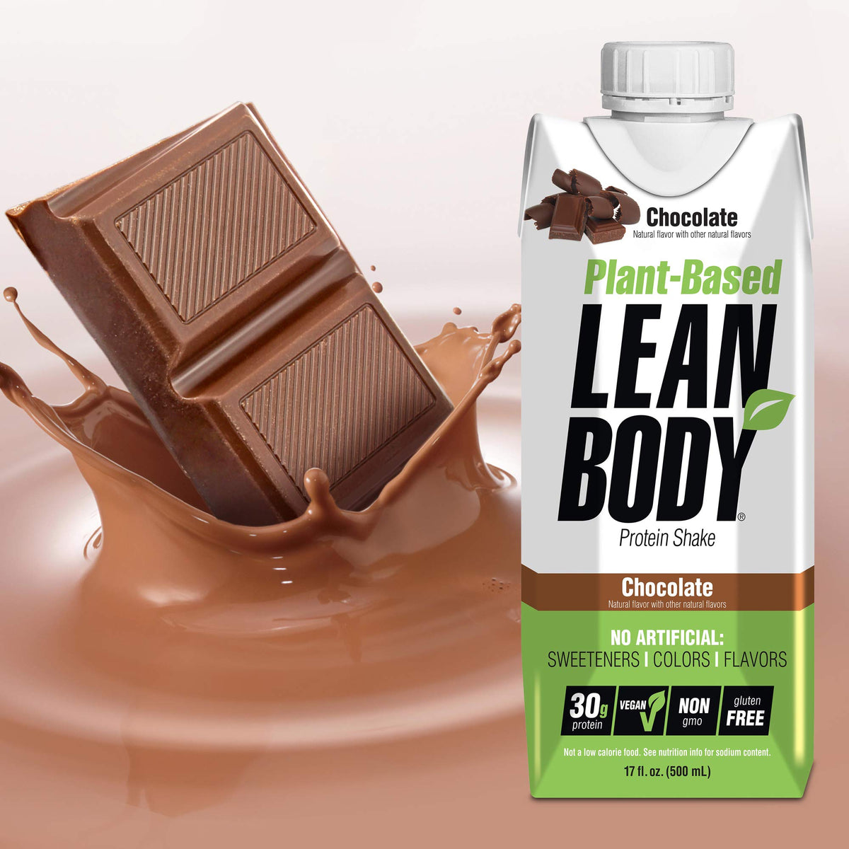 Plant-Based Vegan Chocolate Protein Shake, 30g Protein, Pack of 12 I754