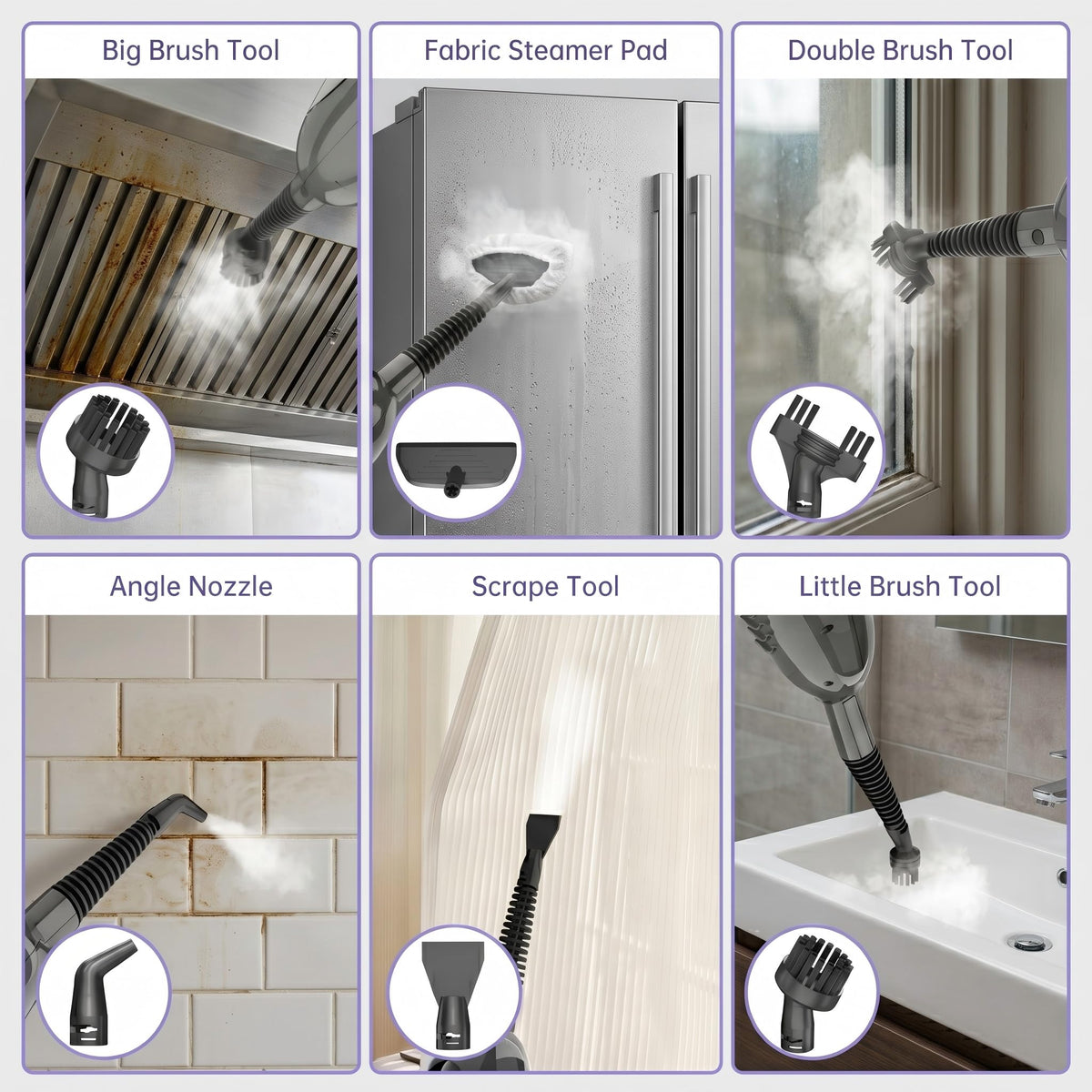 12-in-1 Steam Mop Detachable Handheld Steam Cleaner G7050