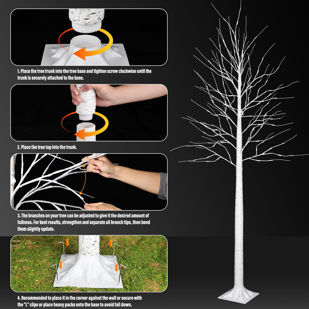 8FT 132LED Prelit Artificial Christmas Tree D73395