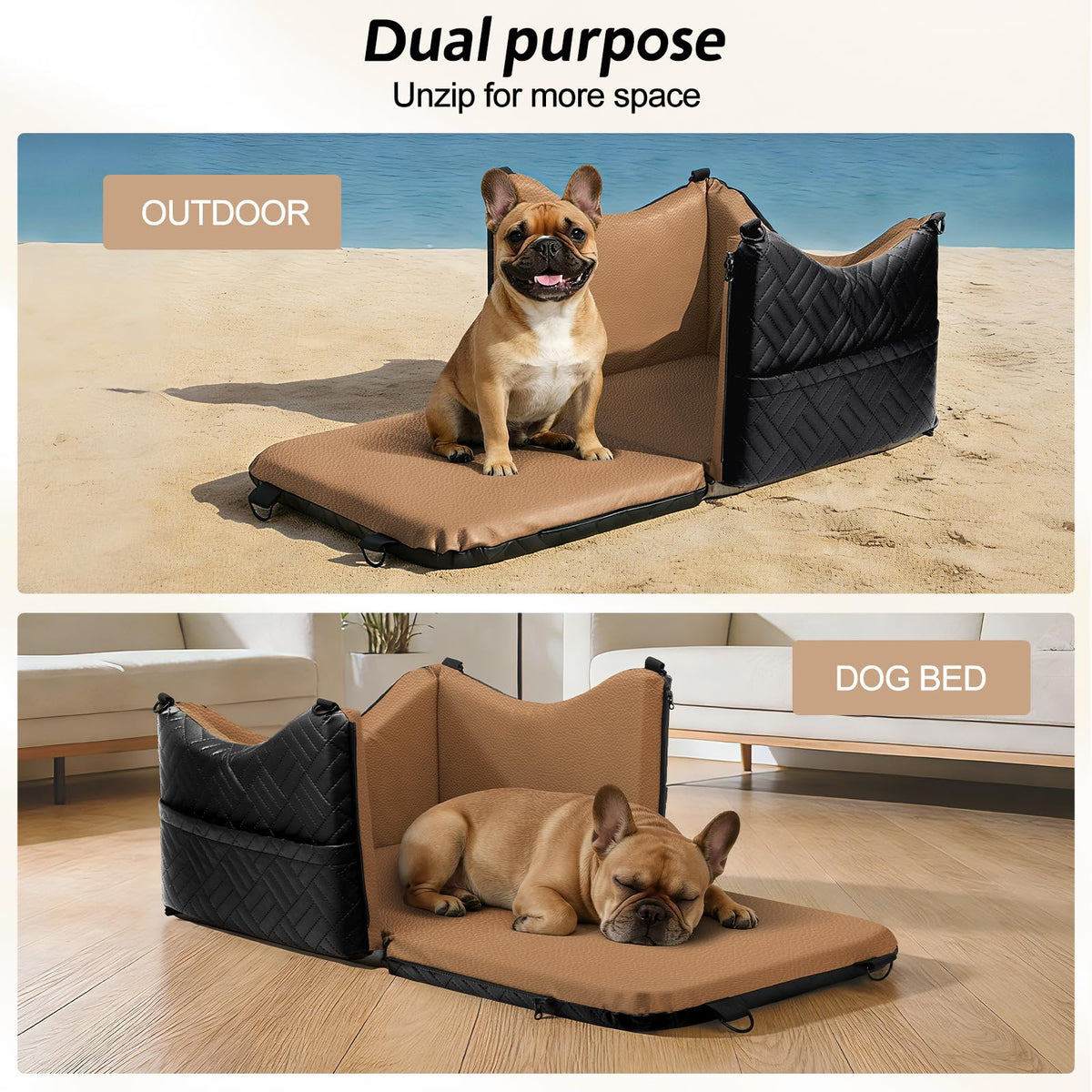 Waterproof PU Leather Dog Car Seat with Safety Belt G783144