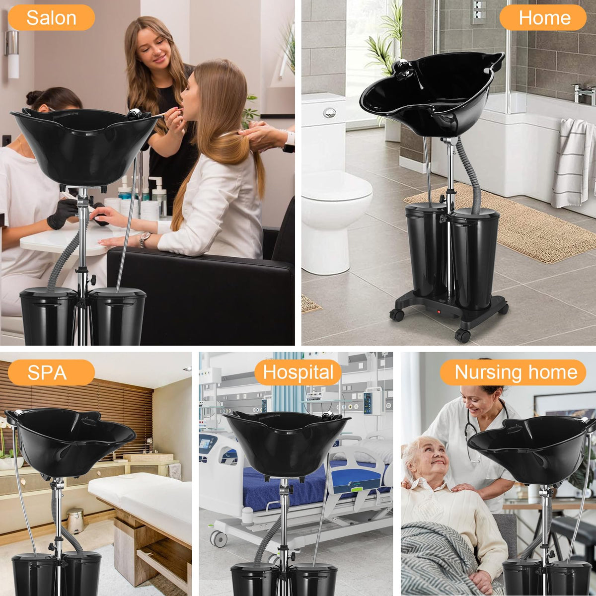 Portable Shampoo Bowl with Electric Pump M922224