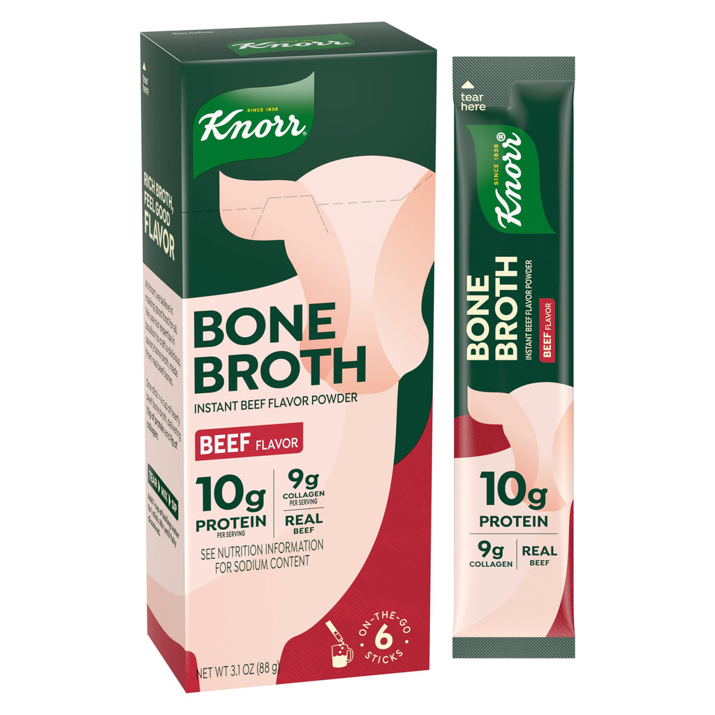 Beef Bone Broth Instant Powder Mix Packets, 6 Count G251