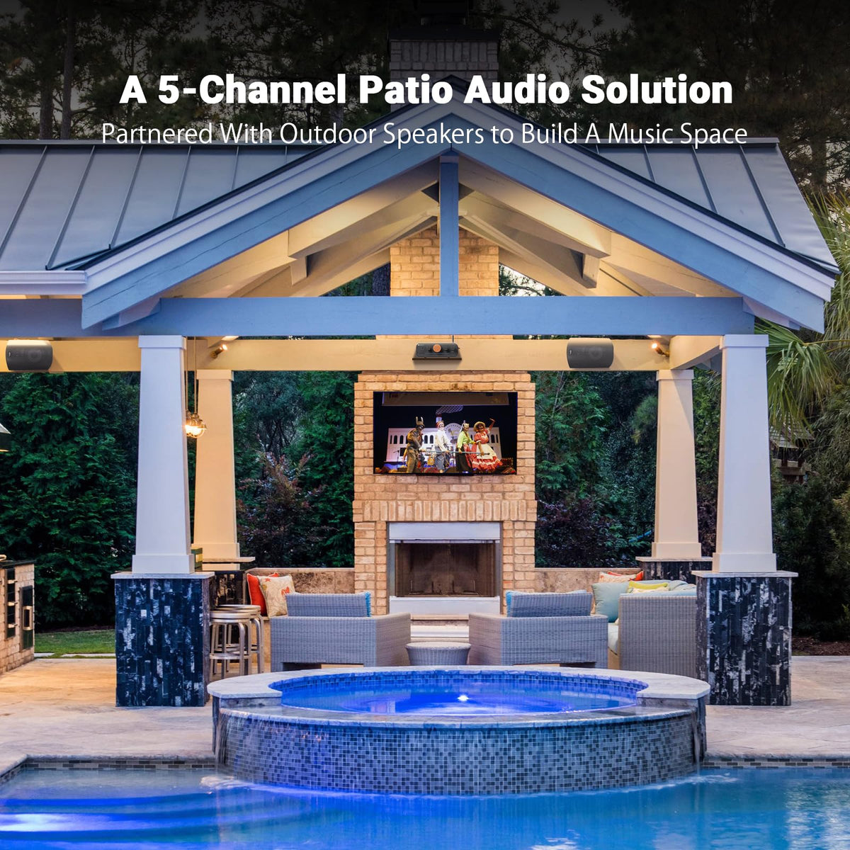 Bluetooth 4 Channel Power Amplifier with Remote Control R6456