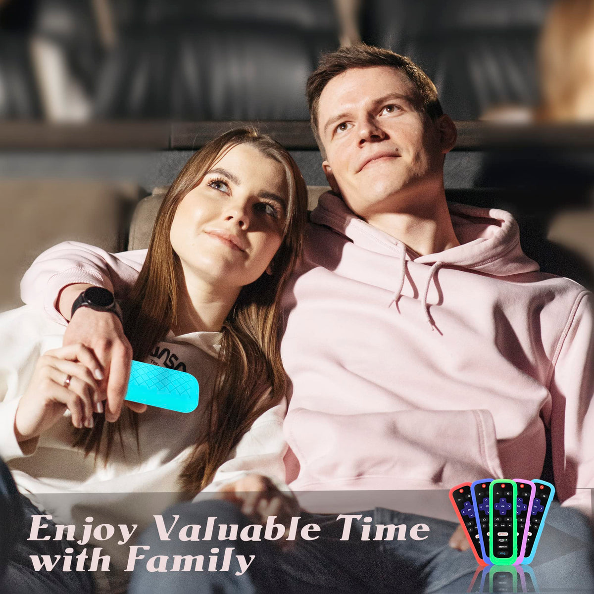 Silicone Remote Cover, 2-Pack, Glow in the Dark, Blue/Purple K76848