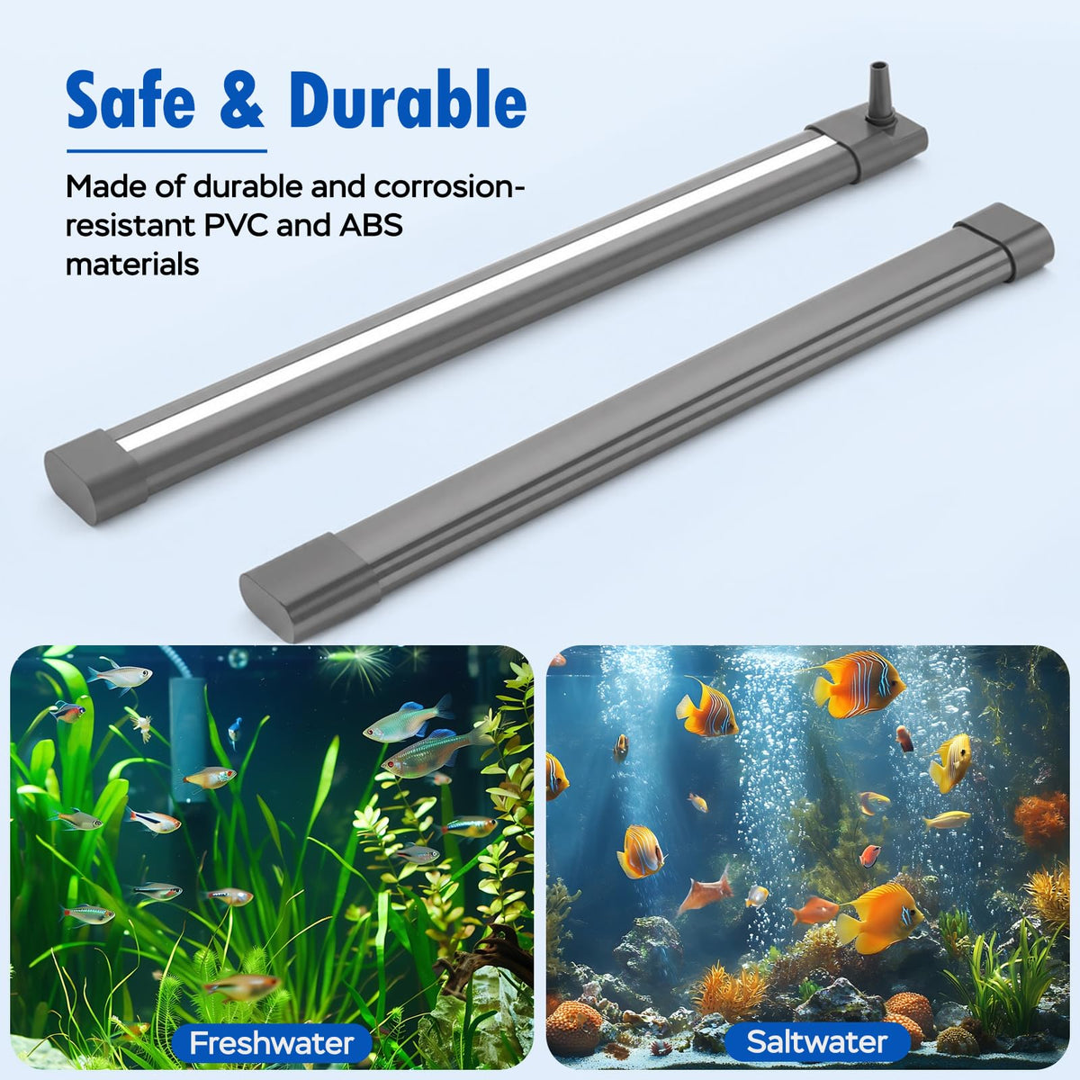 Aquarium Air Bubble Strip, Fine Bubble Wall Air Stone Bar (6.3 Inch) I46015