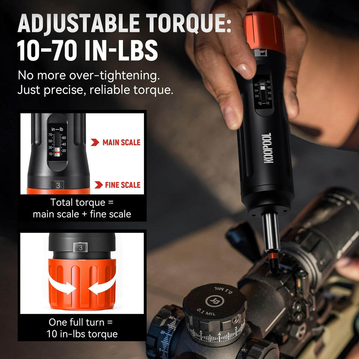 46Pcs Torque Screwdriver Set 1/4" 10-70 in-lb E76536