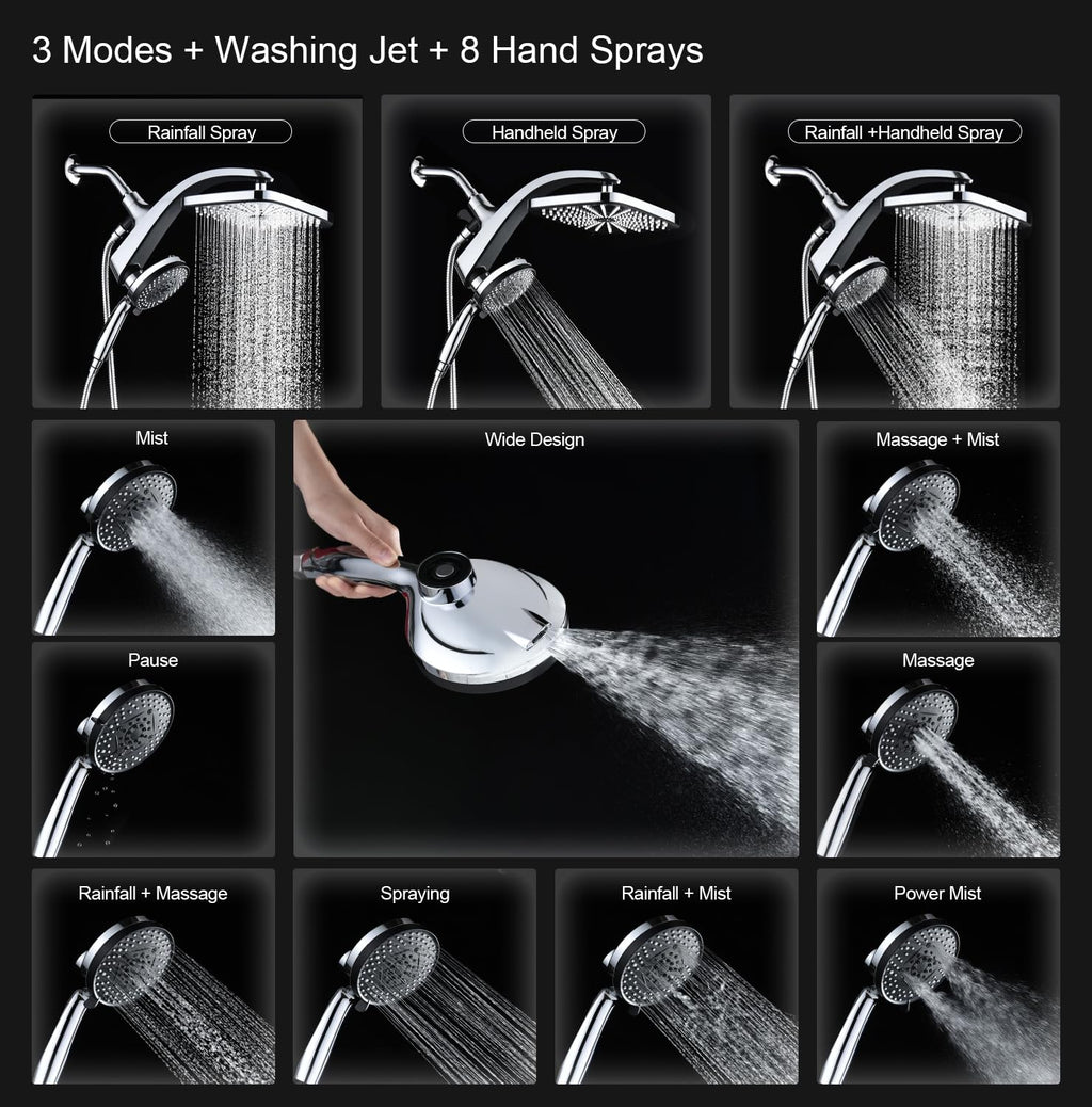 Chrome Handheld Rain Shower Head S413
