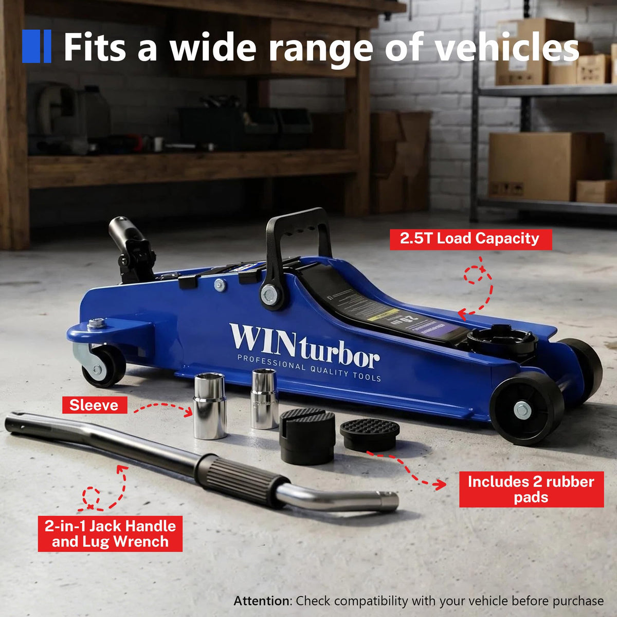2.5 Ton Low Profile Hydraulic Floor Jack J428752