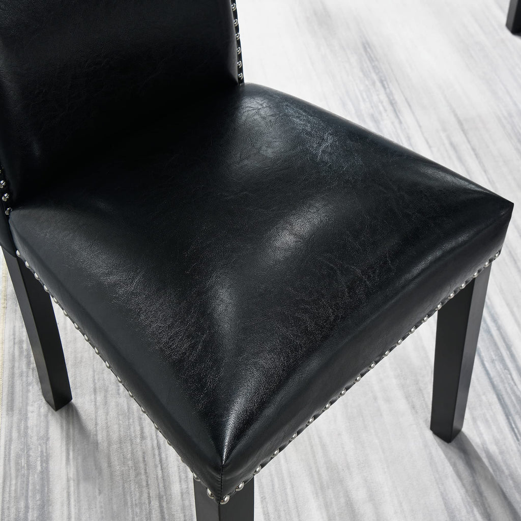 Set of 2 Faux Leather Upholstered Dining Chairs Y731814