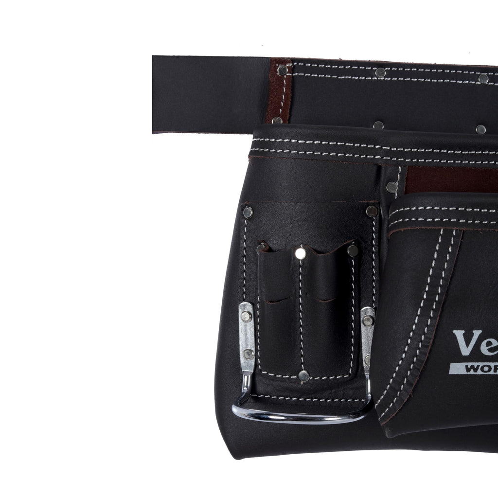Brown Leather 2-Inch Tool Belt with 12 Pockets D15629