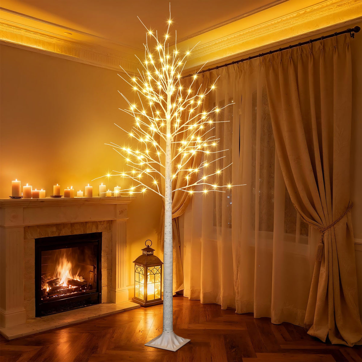 8FT 132LED Prelit Artificial Christmas Tree D73395
