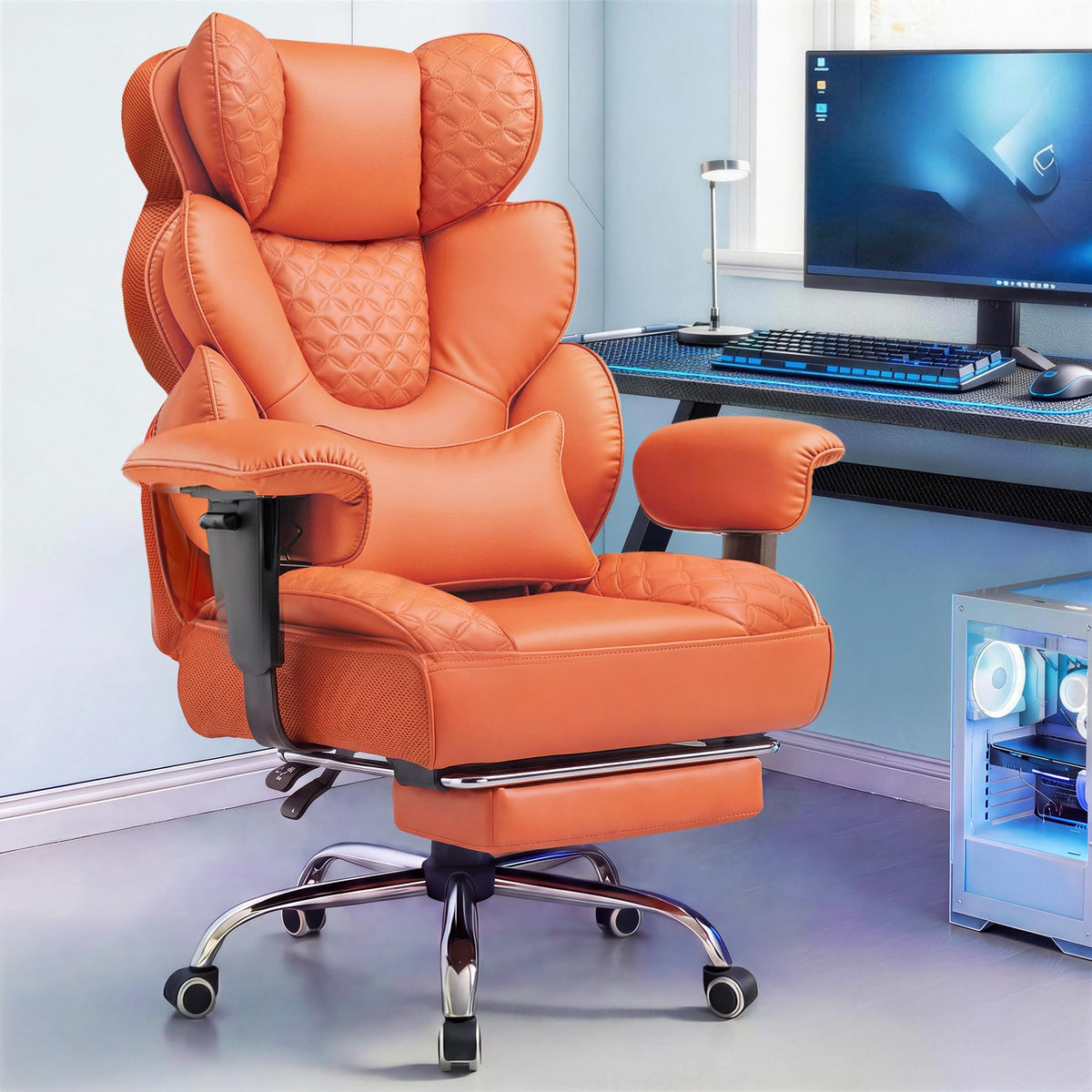 Big and Tall Ergonomic Gaming Chair with Footrest O768