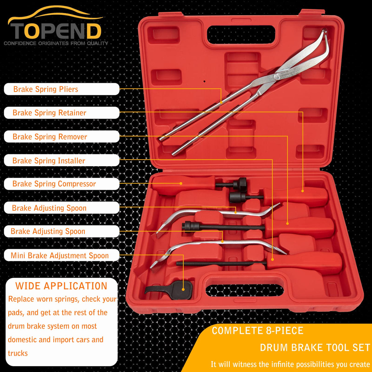 Drum Brake Tool Kit Set of 8 J301234