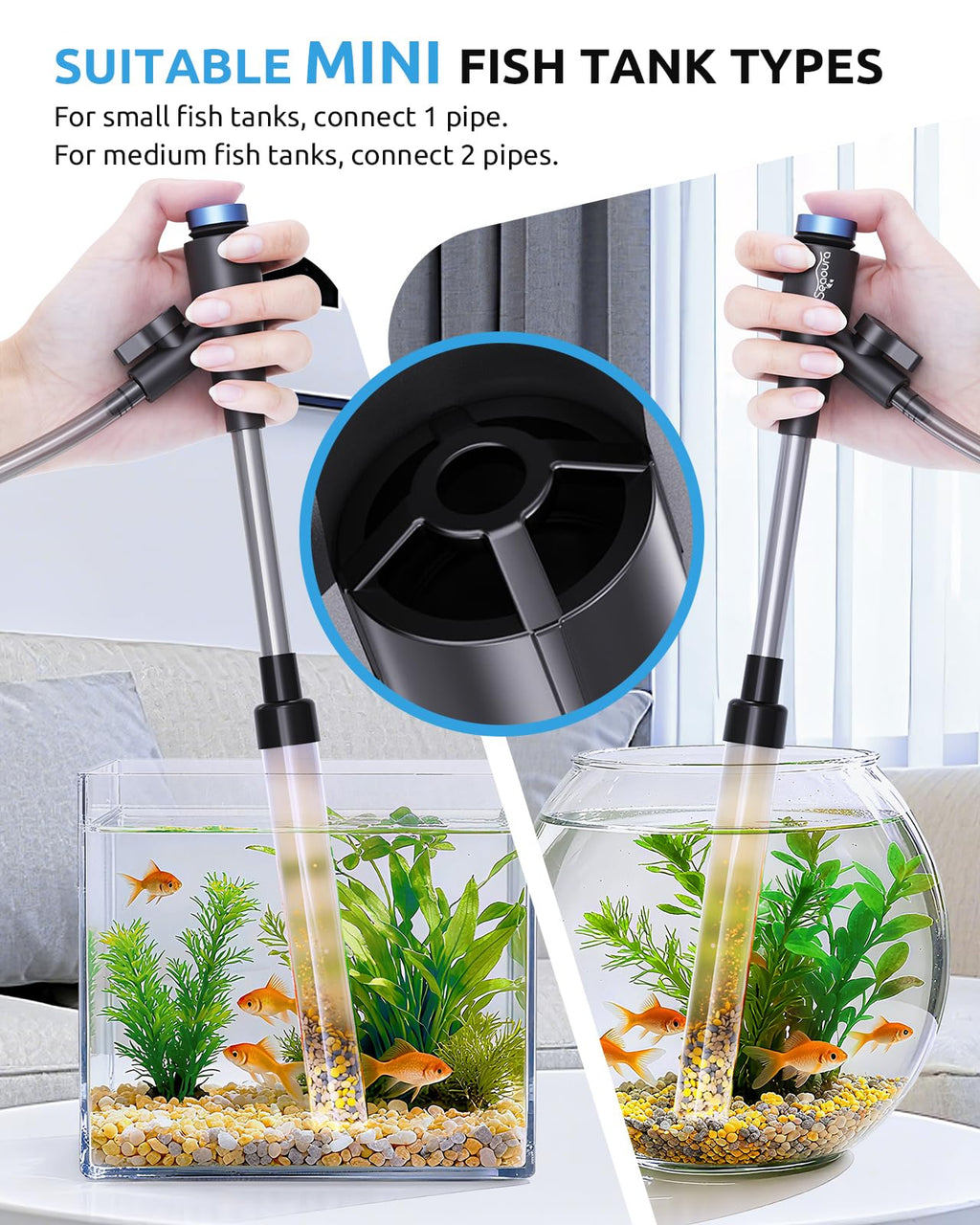 Aquarium Gravel Siphon Vacuum up to 50 Gal R7233