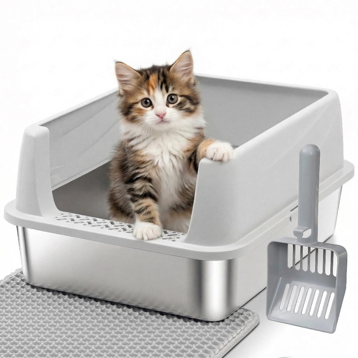 Stainless Steel Cat Litter Box J49240