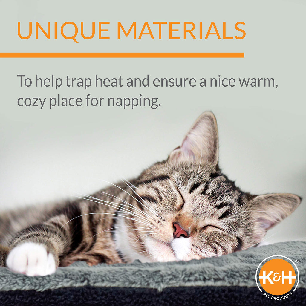 Self-Warming Cat Bed Pad Small 21 X 17 Gray Black V847