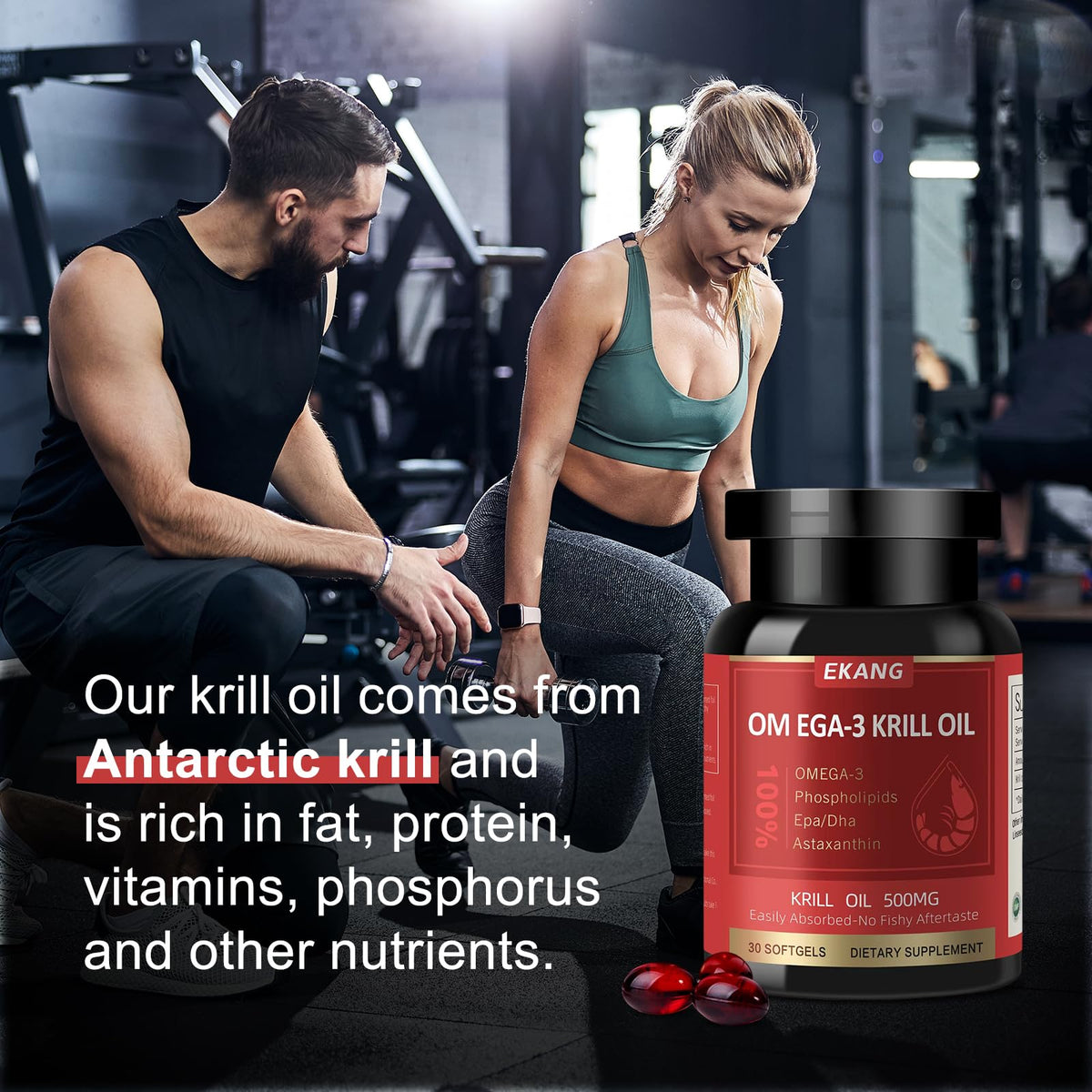 Krill Oil 500 mg Omega-3 120 Softgels U30186