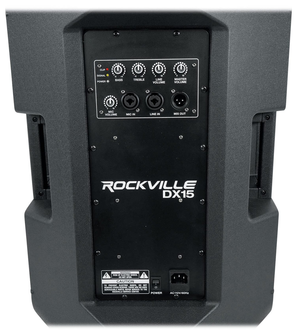 15" Powered Active DJ PA Speaker Pair with Stands Q652