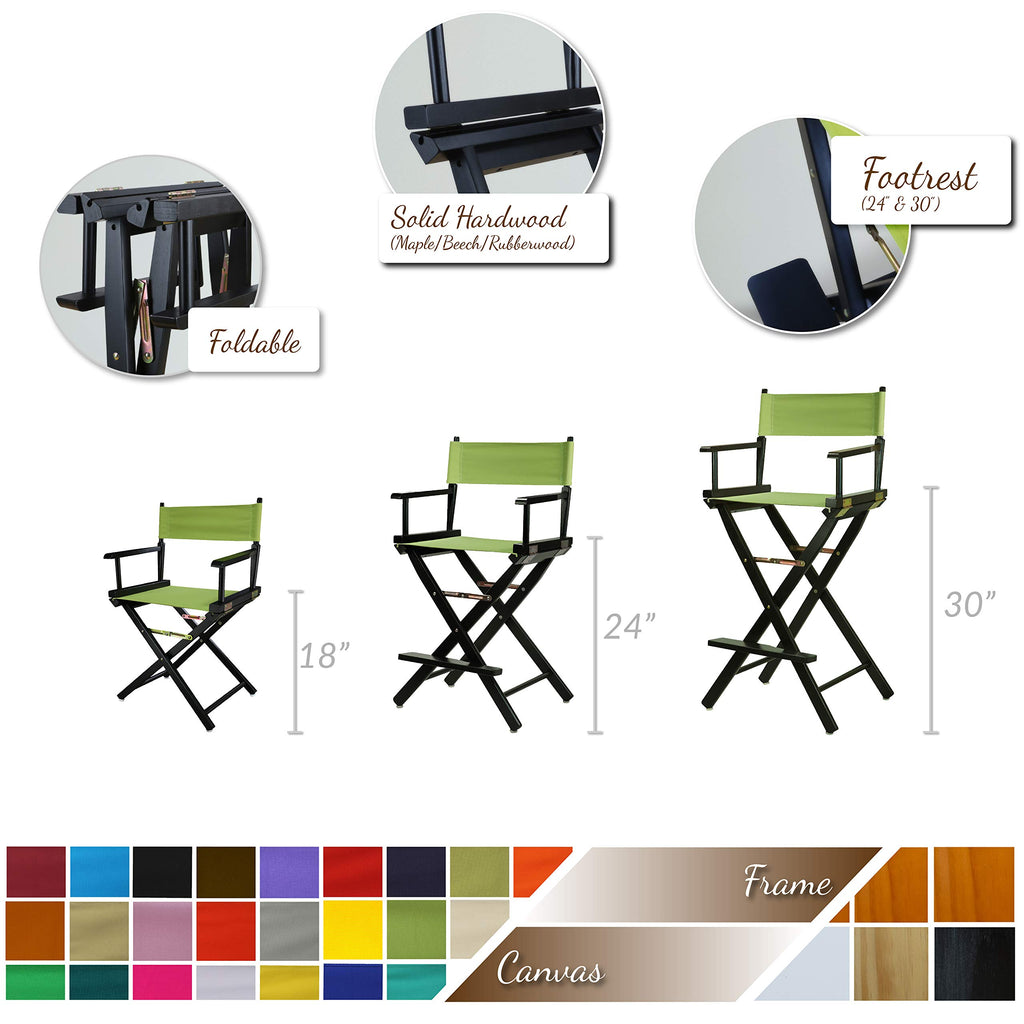 Director Chair Bar Height Black Frame Gold Canvas N11466
