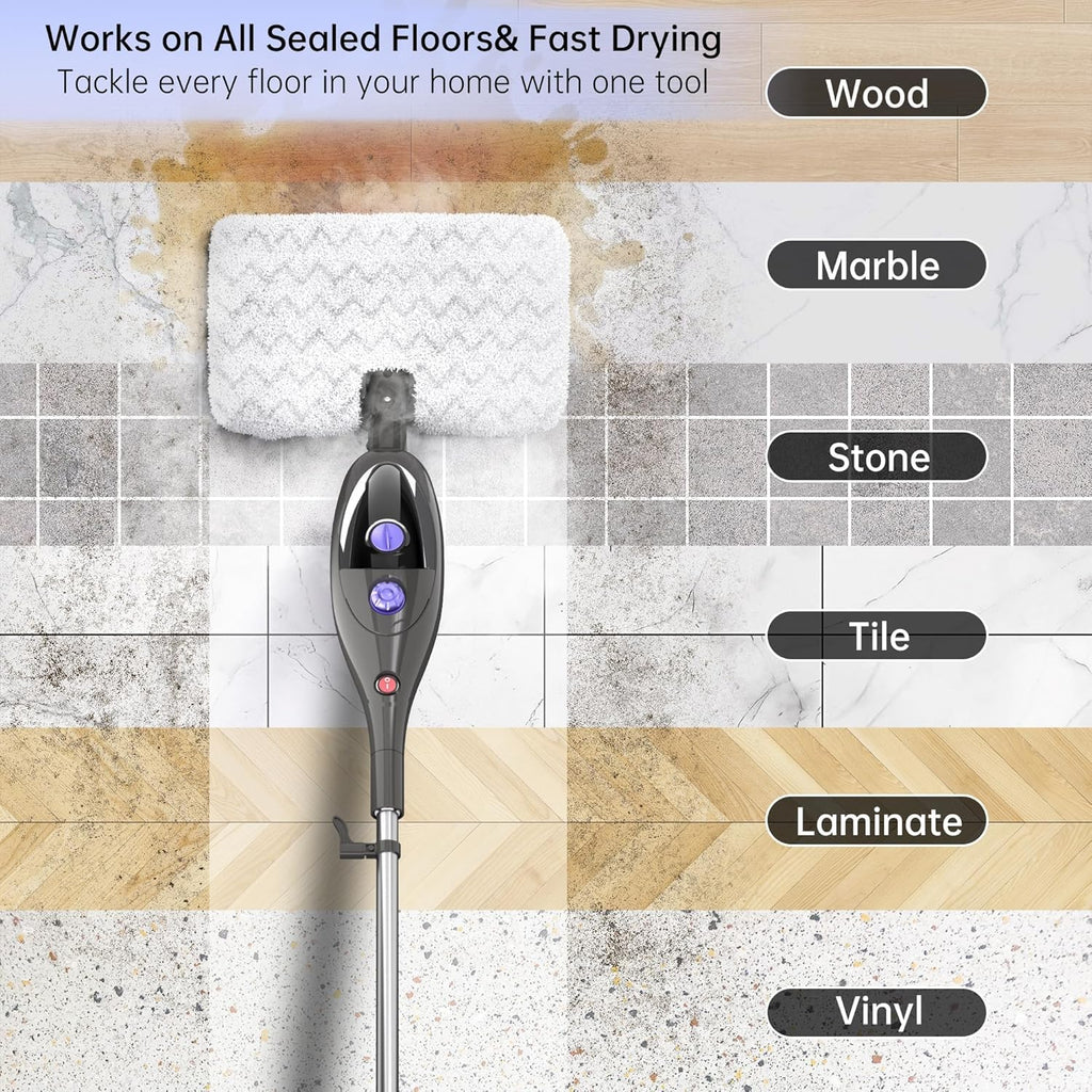 12-in-1 Steam Mop Detachable Handheld Steam Cleaner G7050