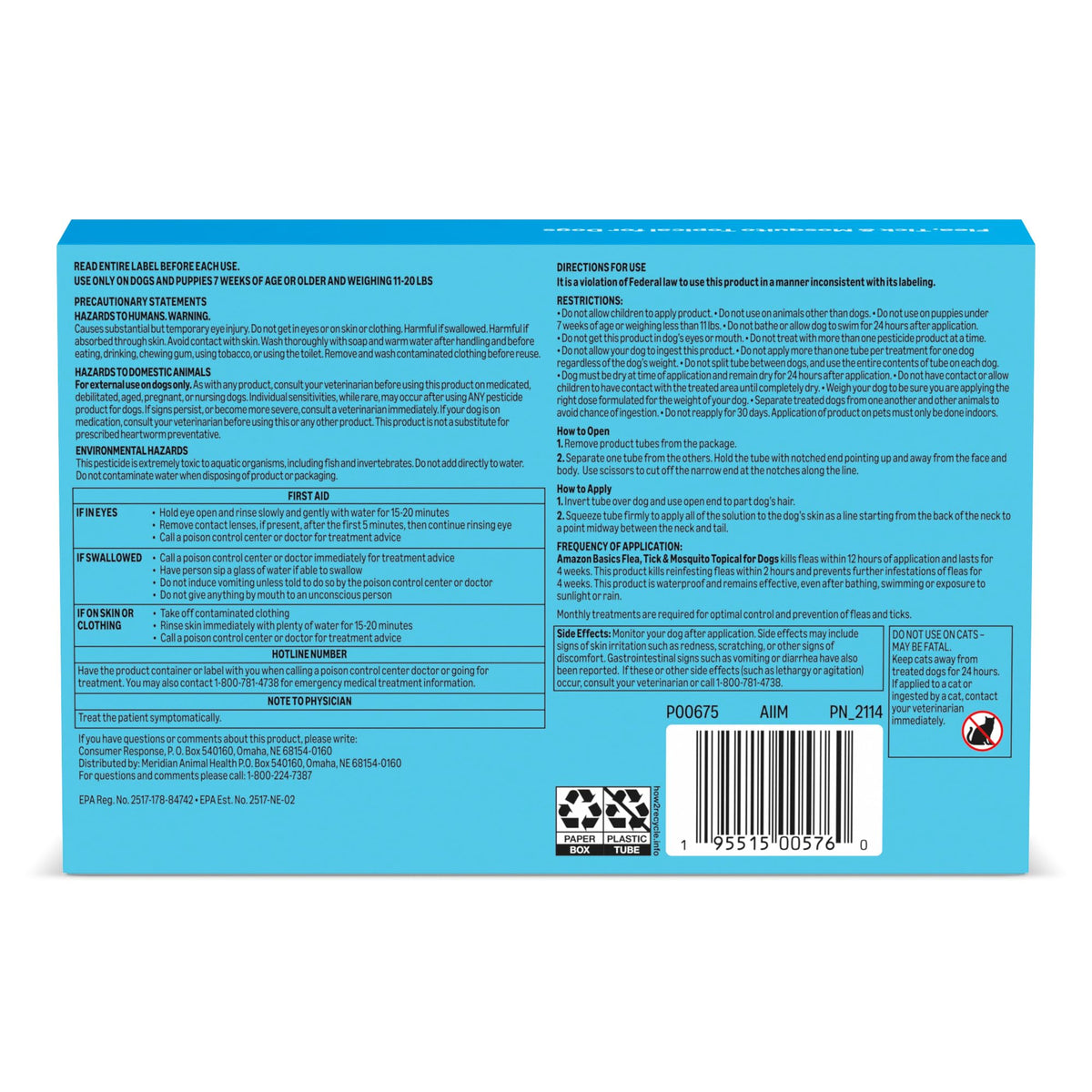 Flea, Tick & Mosquito Topical Treatment for Medium Dogs, 6 Count R104