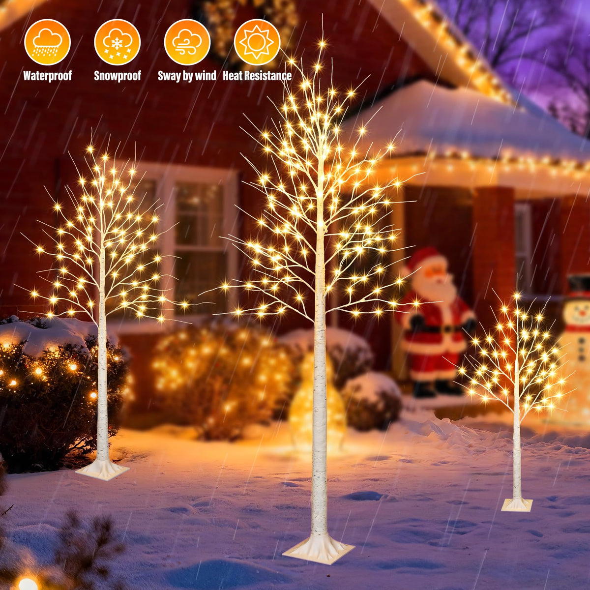 8FT 132LED Prelit Artificial Christmas Tree D73395