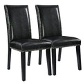 Set of 2 Faux Leather Upholstered Dining Chairs Y731814
