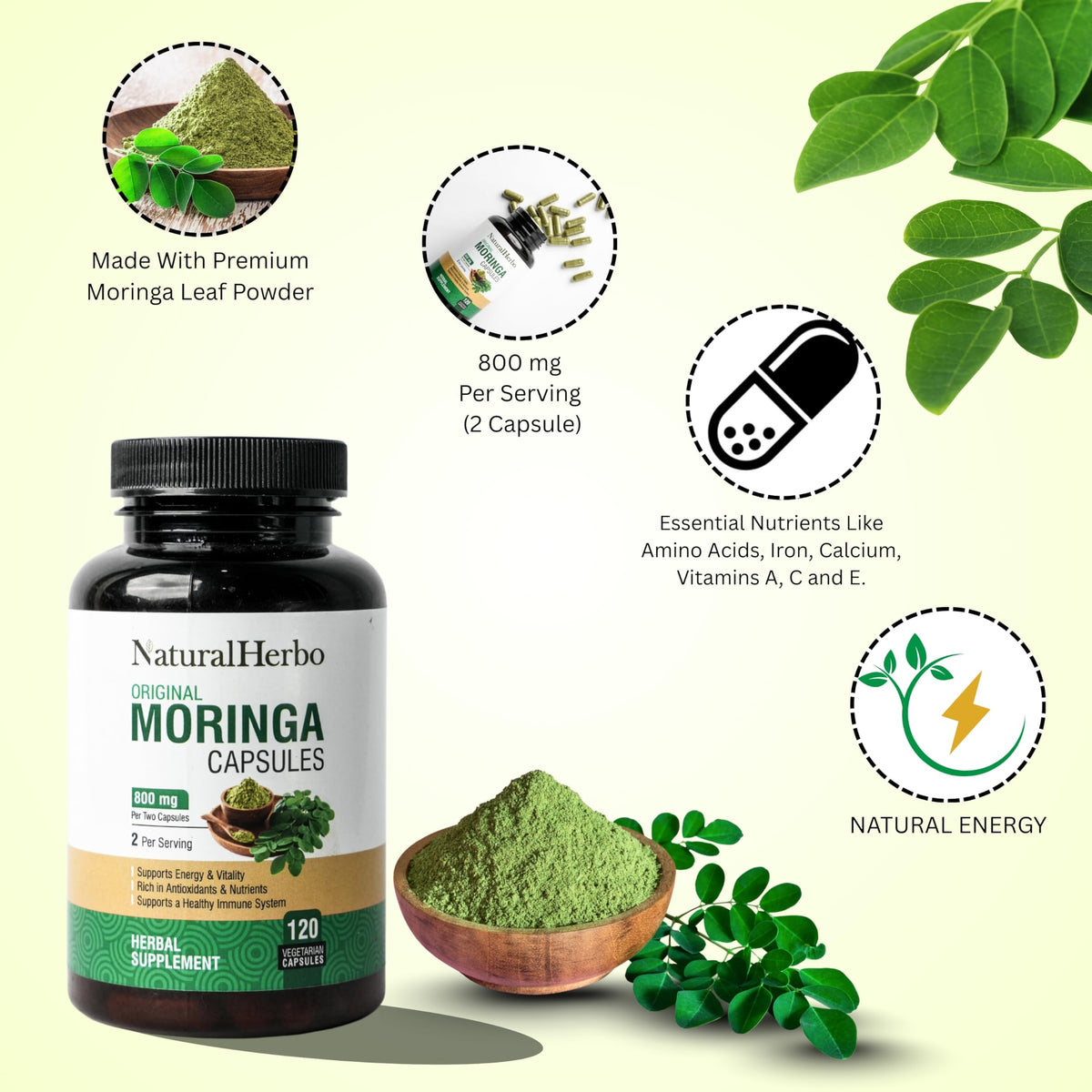 Moringa Capsules 120 Capsules O4098