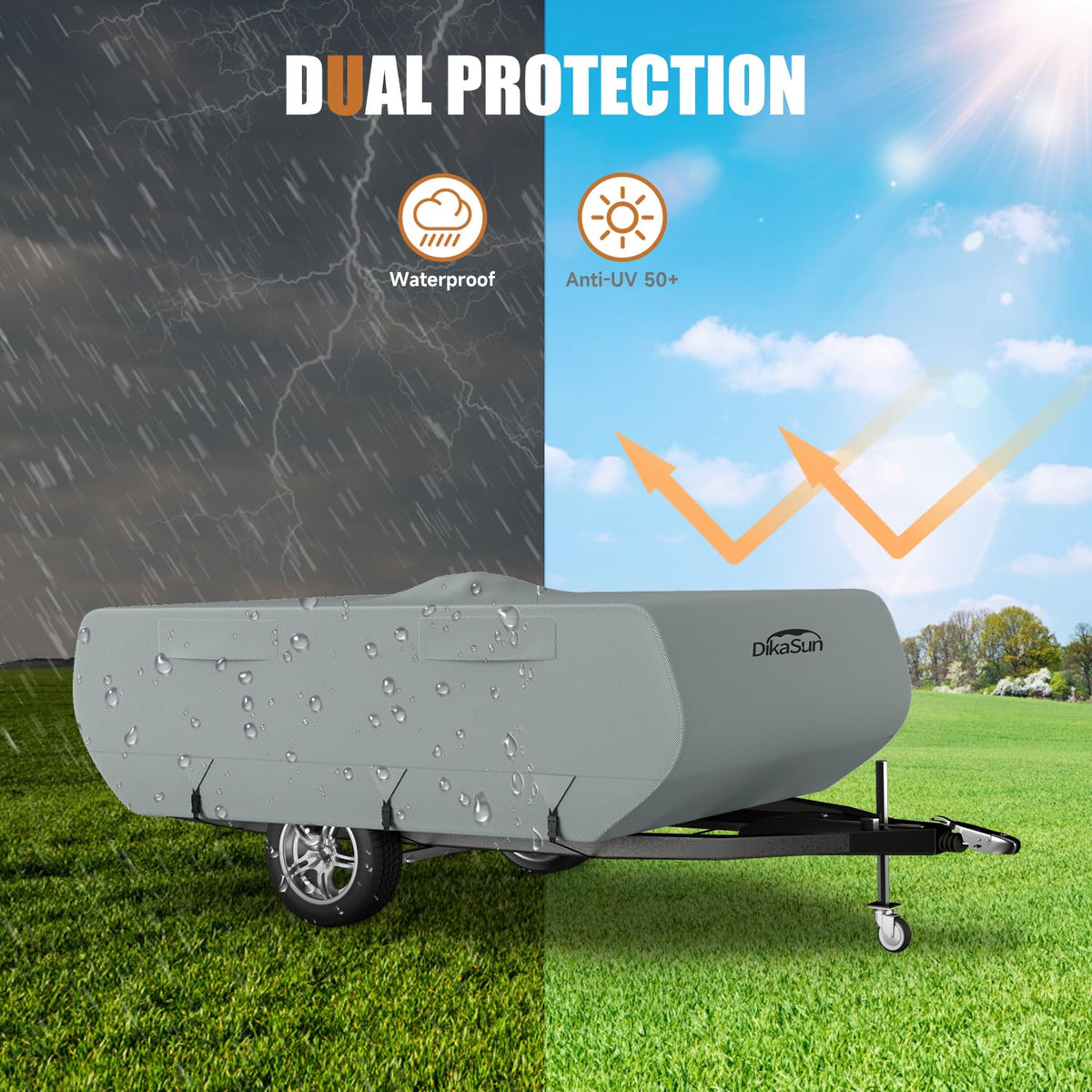 14' ~ 16' 7 Layers Waterproof Pop-up Camper Cover O805896