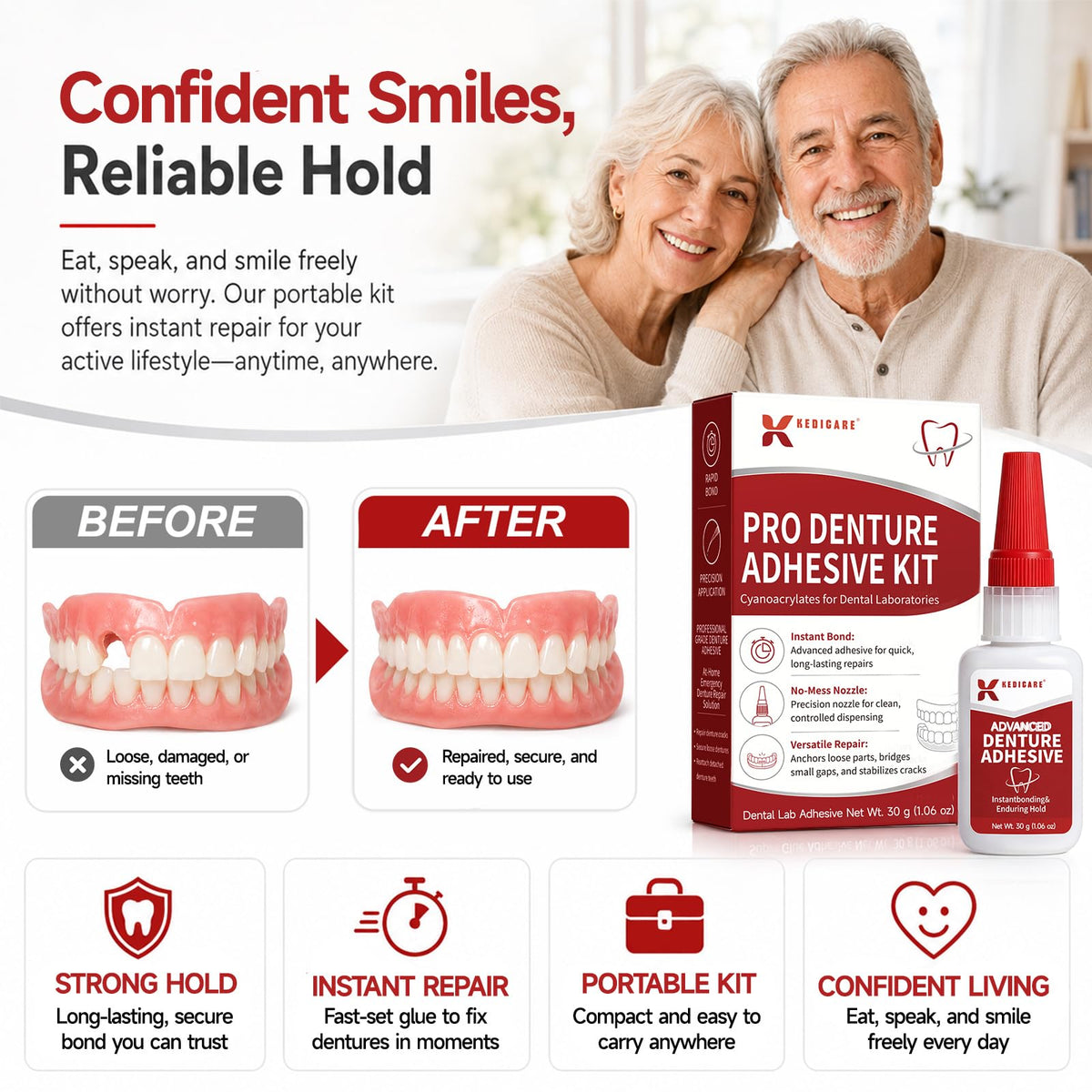 Fast-Setting Dental Bonding Glue Kit 1oz G2212