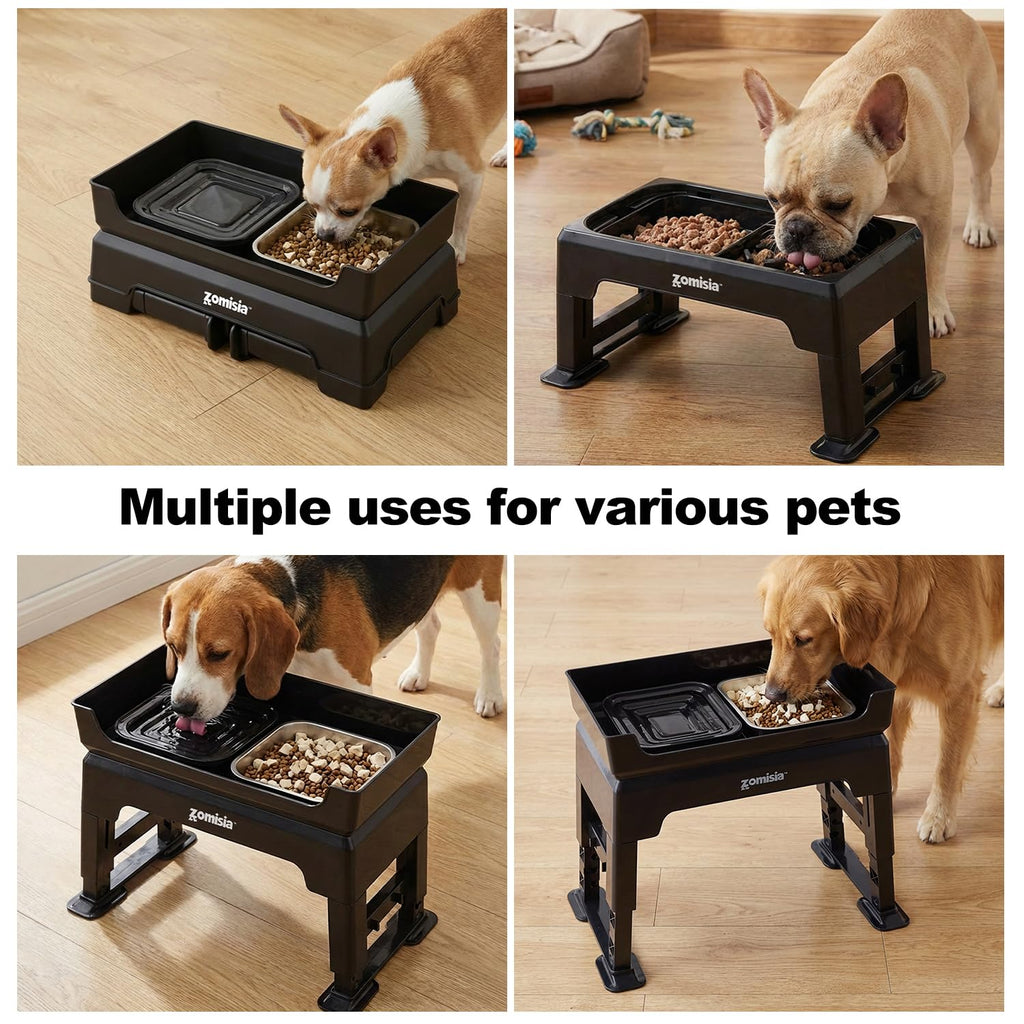 Elevated Dog Bowls with No Spill Water Bowl R4263