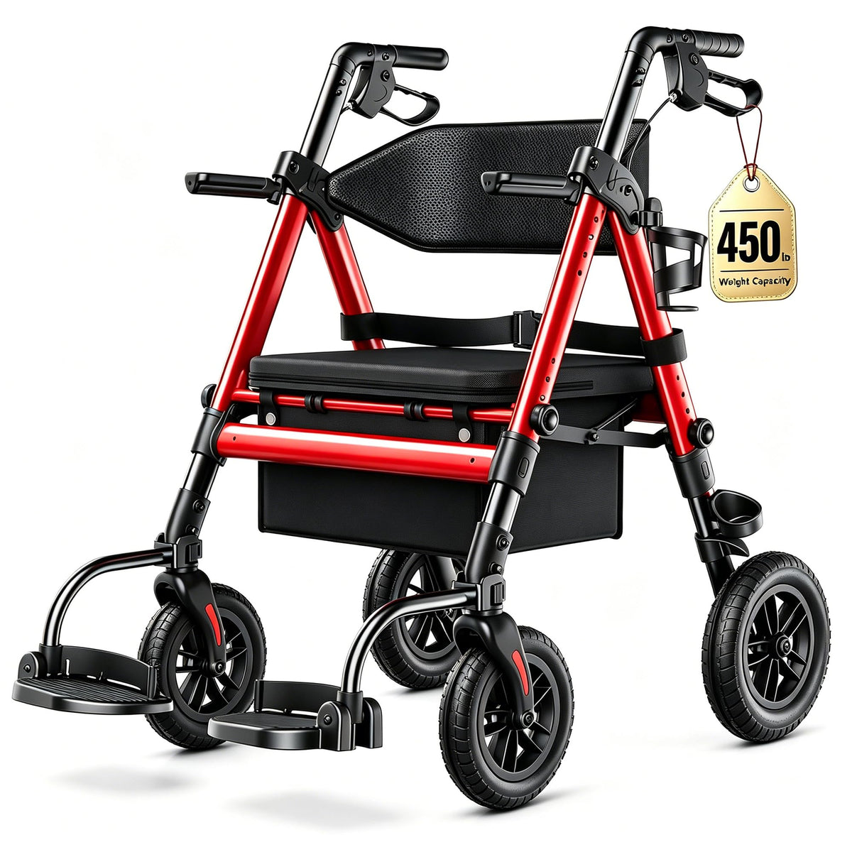 2-in-1 Rollator Wheelchair Combo Y8066