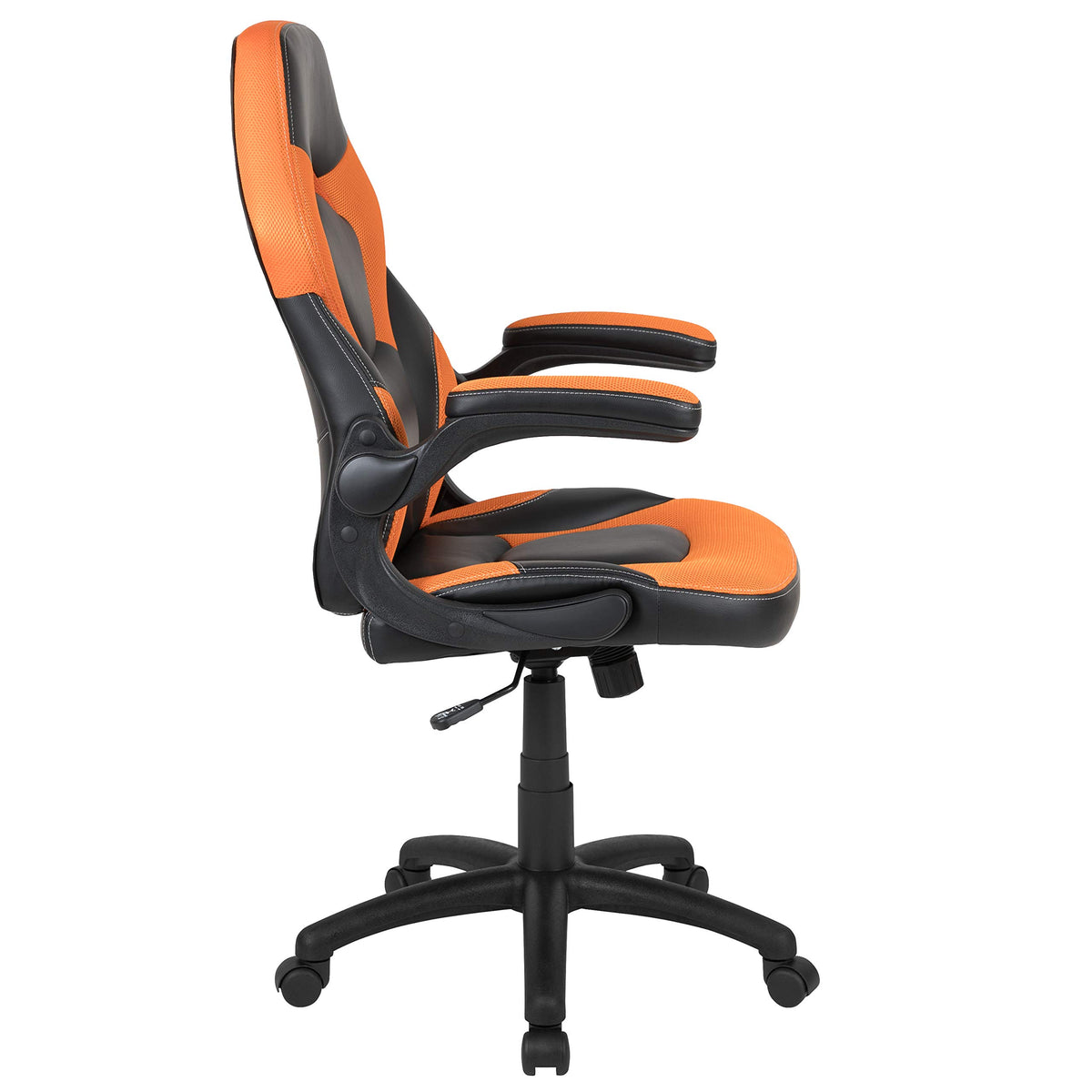 Orange Black Ergonomic Gaming Chair with Flip-up Arms E29986