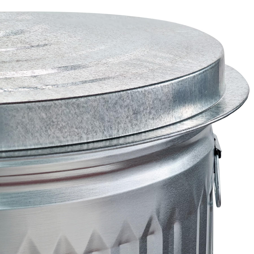 31 Gallon Galvanized Steel Storage Can with Lid J41351