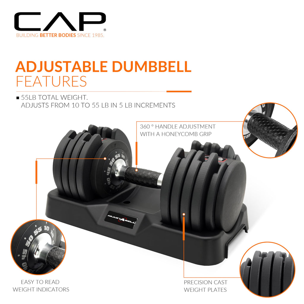 Adjustable Dumbbell Set 12.5 LB 25 LB 55 LB F70595