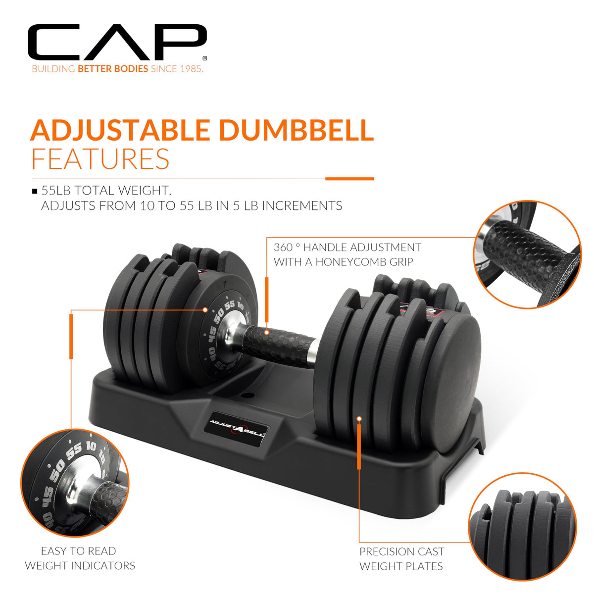 Adjustable Dumbbell Set 12.5 LB 25 LB 55 LB F70595