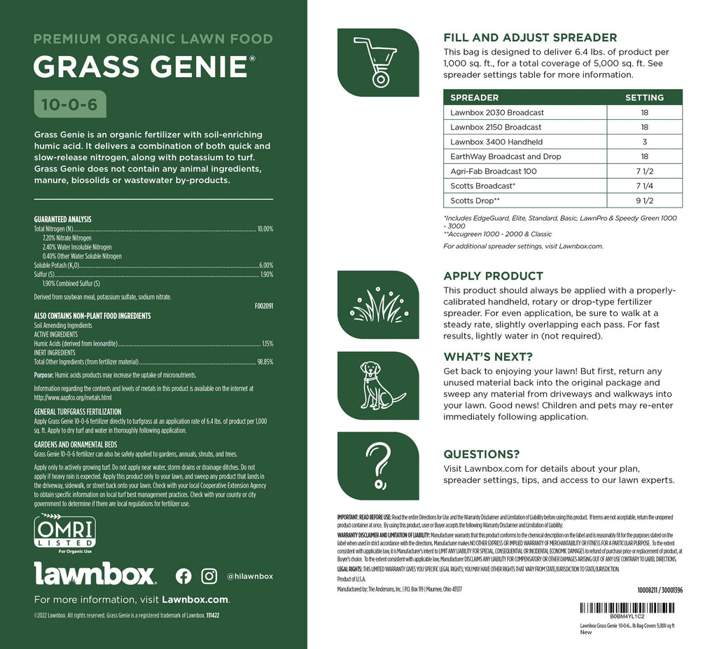 10-0-6 Organic Grass Fertilizer 32 lb Bag O571