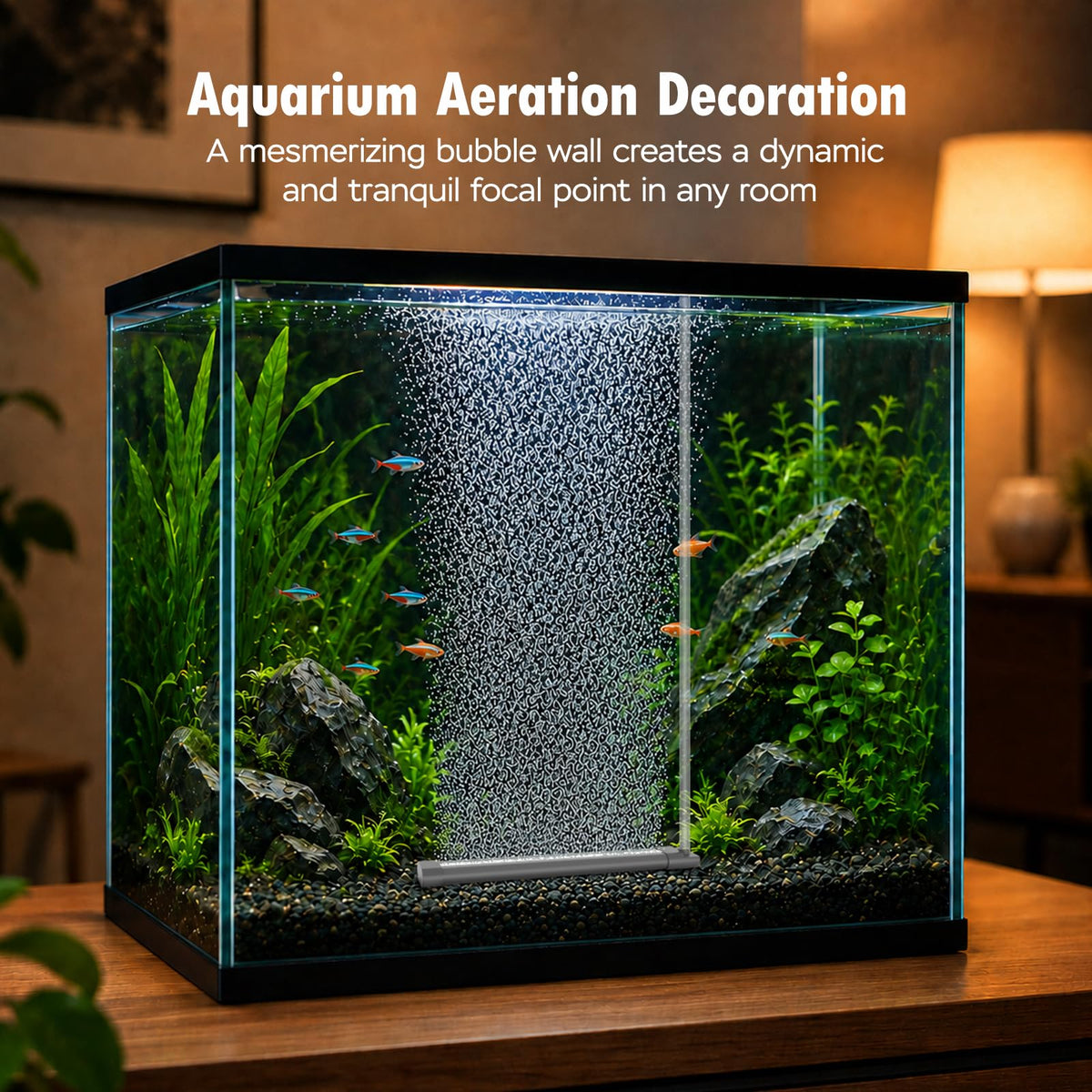 Aquarium Air Bubble Strip, Fine Bubble Wall Air Stone Bar (6.3 Inch) I46015