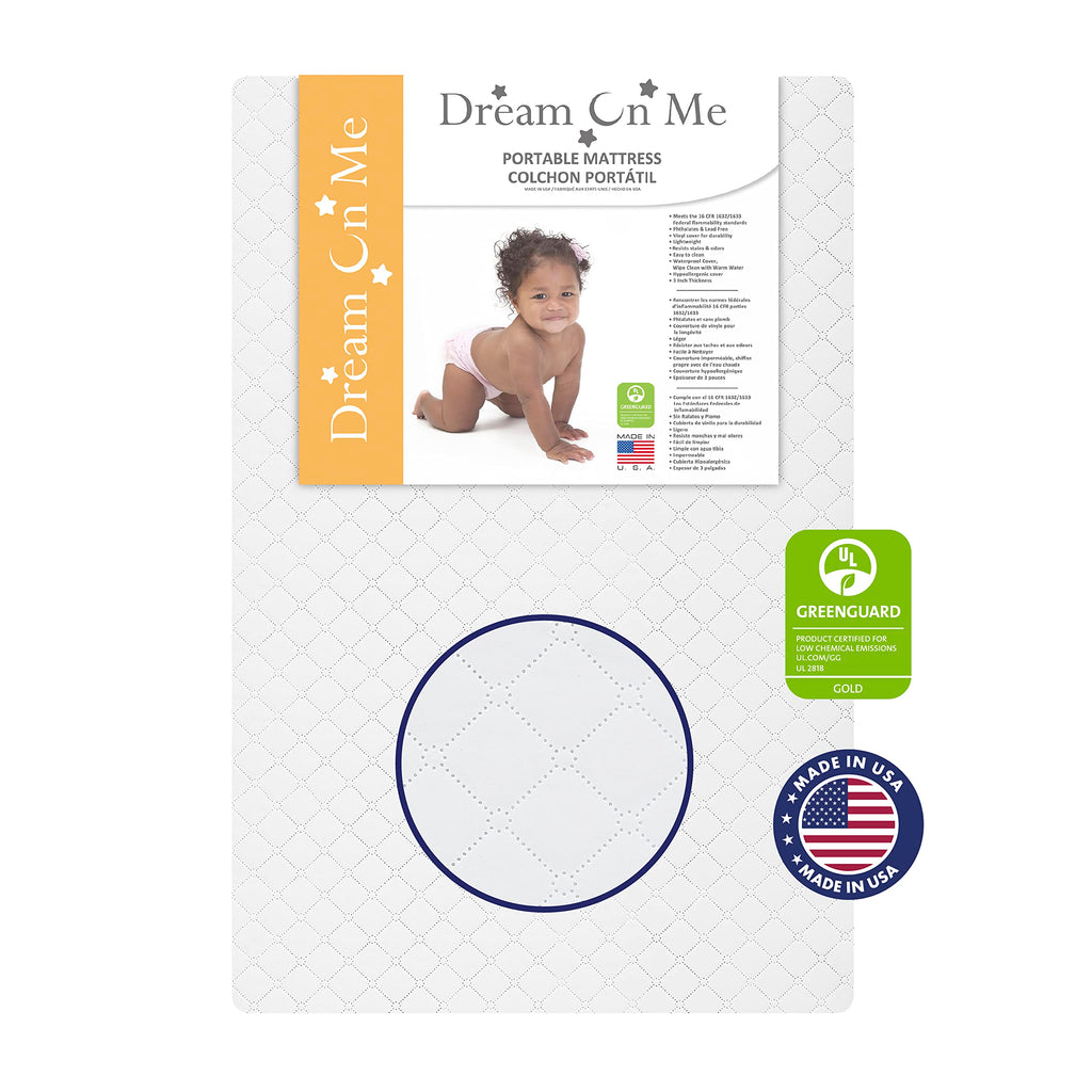 Cool Grey 2 in 1 Folding Portable Crib with 3” Fiber Mattress J62546