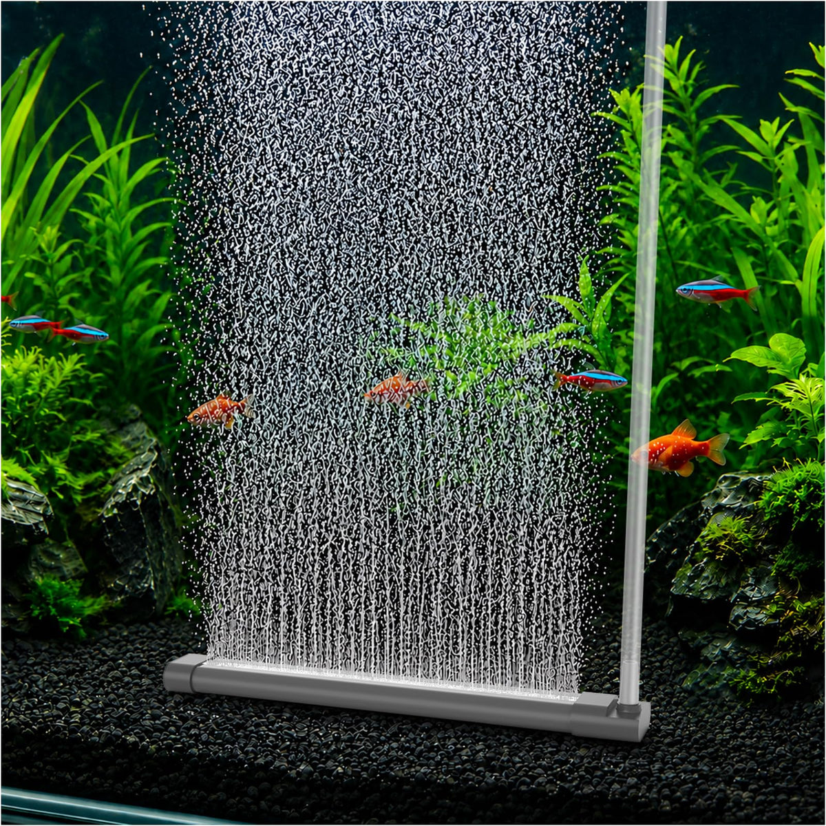 Aquarium Air Bubble Strip, Fine Bubble Wall Air Stone Bar (6.3 Inch) I46015