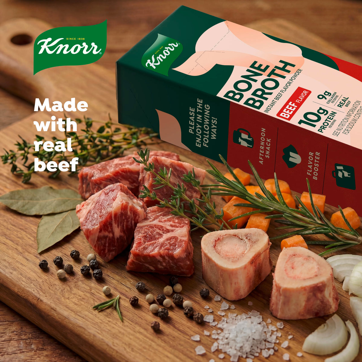 Beef Bone Broth Instant Powder Mix Packets, 6 Count G251