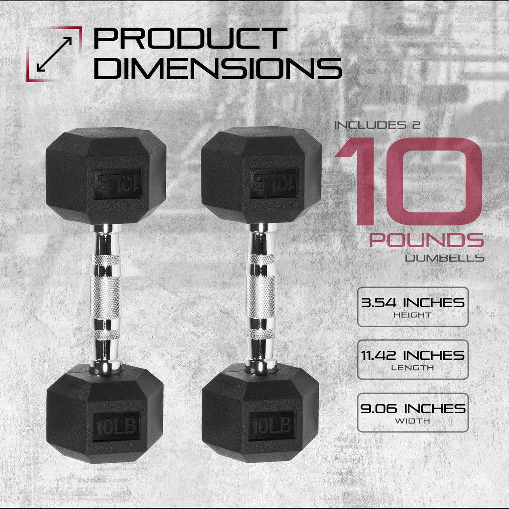 Rubber Encased Hex Dumbbell W264519